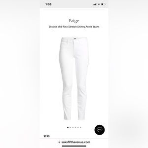 PAIGE Denim White Jeans in 26